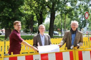 v.l.n.r.: Stefan Engel (SPD), Tilo Wirtz (LINKE), Johannes Lichdi (GRÜNE)